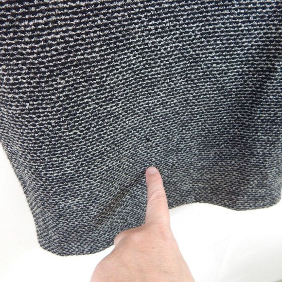 ST JOHN COLLECTION MARIE GRAY sweater dress knit FLAWED sleeveless black gray 12 - Picture 5 of 11